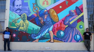 El doctor Malbrán fue homenajeado con un mural ganador de un concurso nacional
