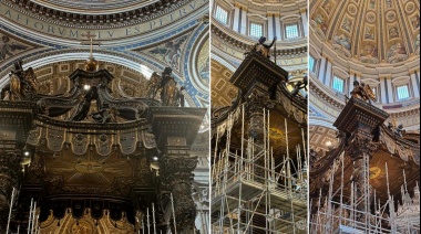 El Vaticano inició la restauración del Baldaquino de San Pedro